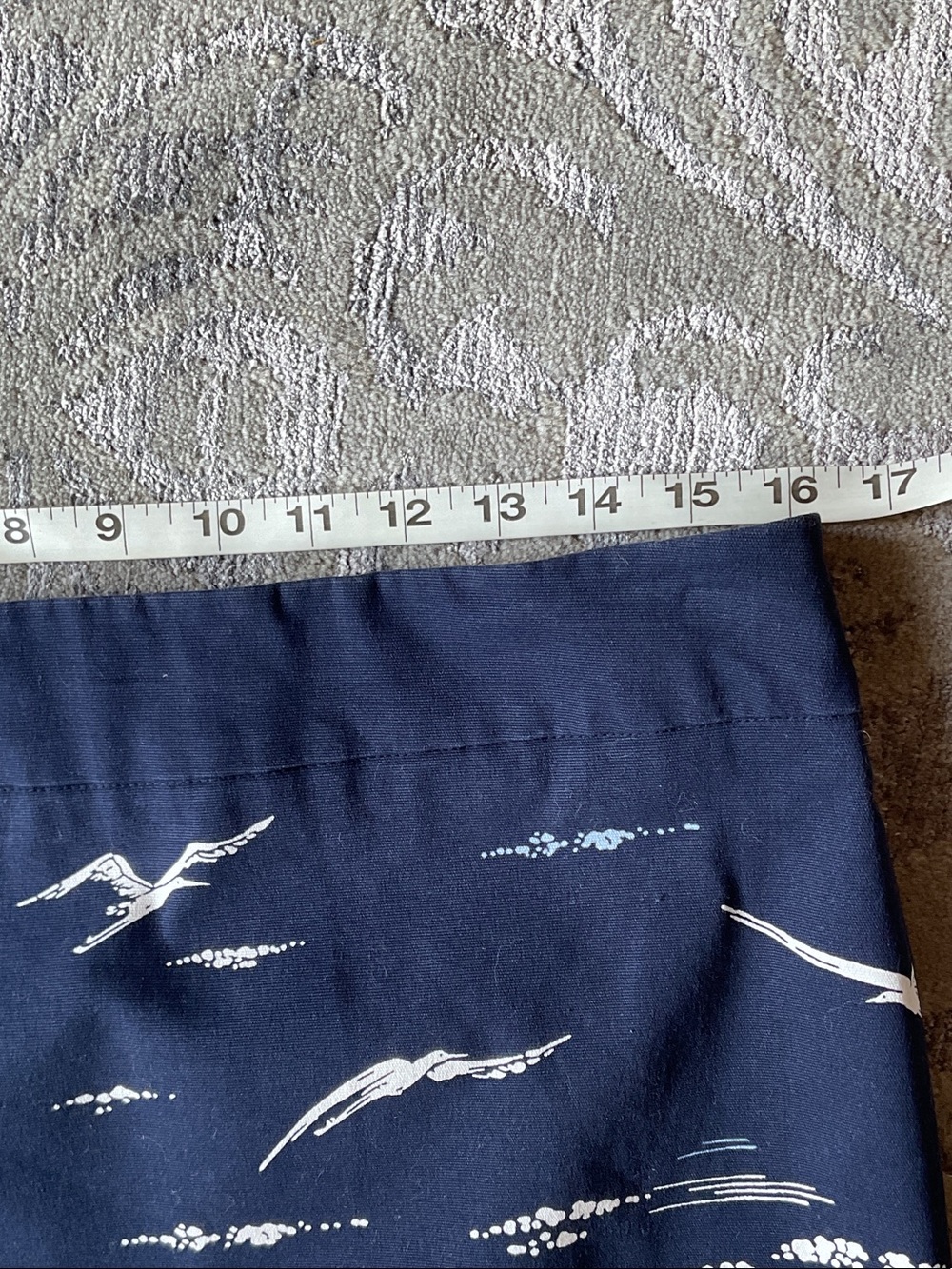 Anthro/Maeve Navy Shorebirds Pencil Skirt - Picture 6 of 10